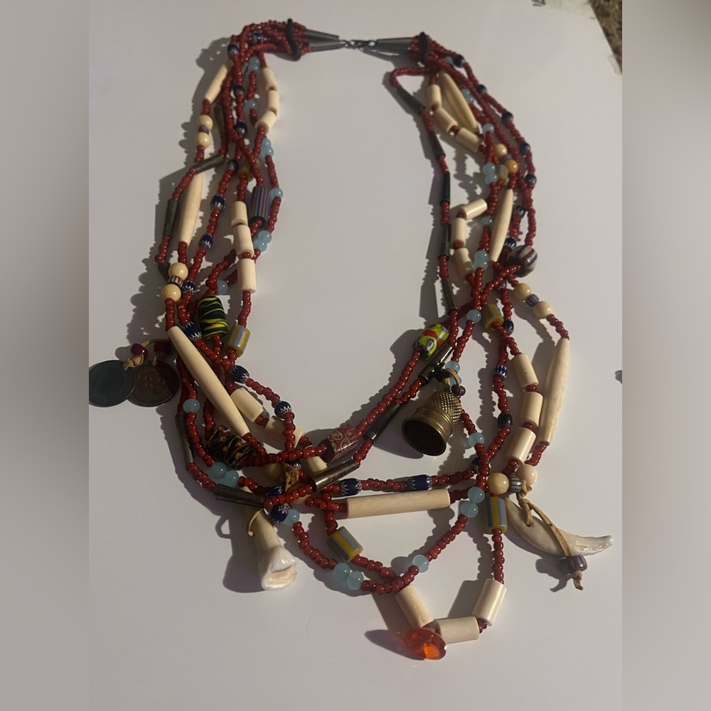 Native American Trade Bead Necklace. Vintage from Sonoma. Beautiful piece